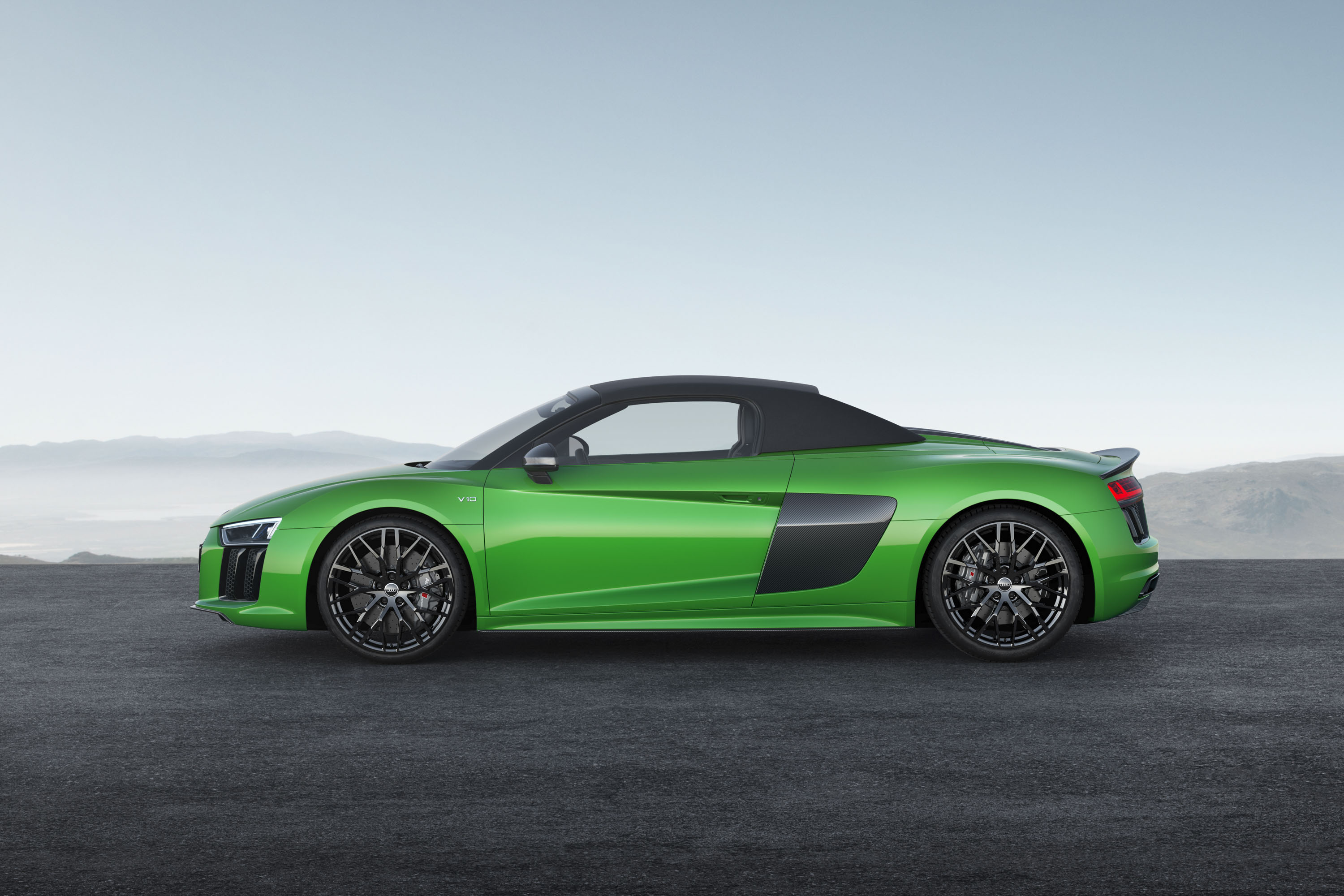 2018 Audi R8 Spyder V10 plus (Color: Micrommata Green) Side Wallpapers (8)