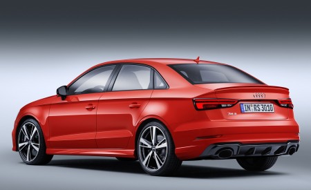 2018 Audi RS3 Sedan (Color: Catalunya Red) Rear Three-Quarter Wallpapers 450x275 (13)