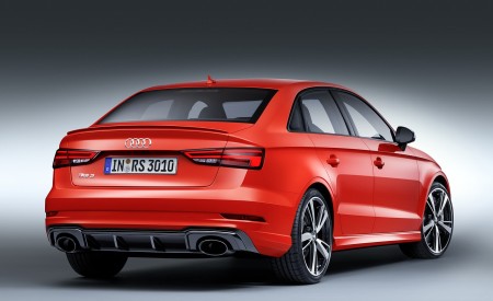 2018 Audi RS3 Sedan (Color: Catalunya Red) Rear Three-Quarter Wallpapers 450x275 (14)