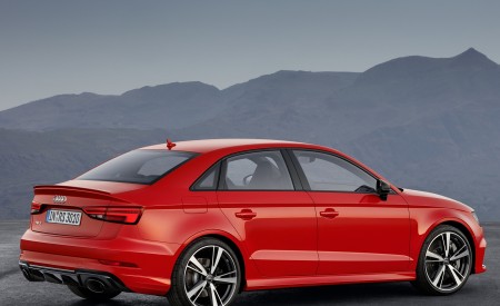 2018 Audi RS3 Sedan (Color: Catalunya Red) Rear Three-Quarter Wallpapers 450x275 (8)