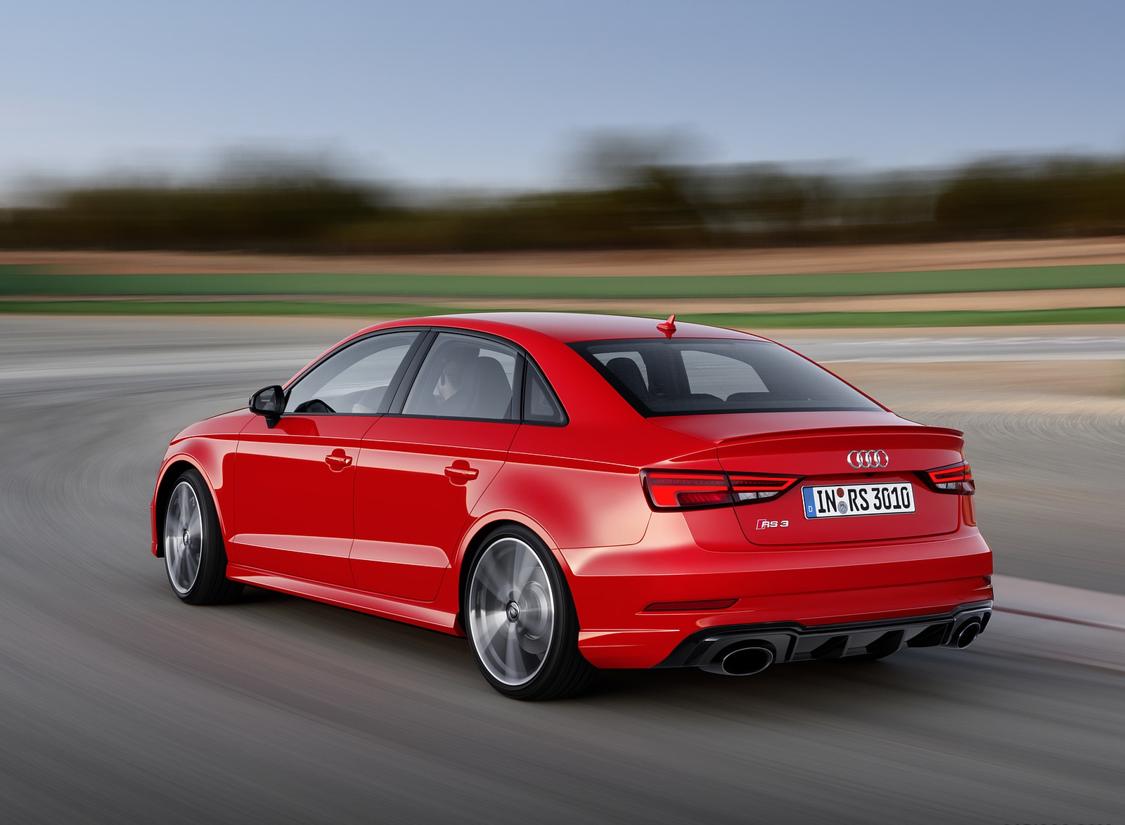 2018 Audi RS3 Sedan (Color: Catalunya Red) Rear Three-Quarter Wallpapers (4)