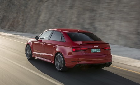 2018 Audi RS3 Sedan (Color: Misano Red) Rear Three-Quarter Wallpapers 450x275 (44)