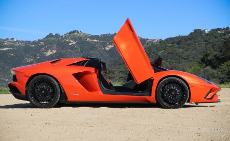 2018 Lamborghini Aventador S Roadster Doors Up Detail Wallpapers 450x275 (3)