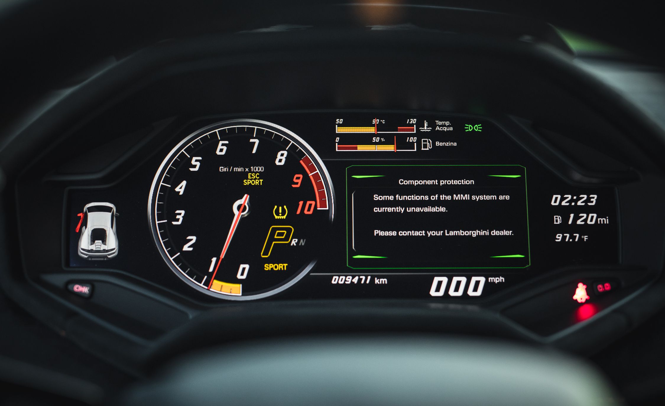 2018 Lamborghini Huracán Performante Digital Instrument Cluster Wallpapers #42 of 109