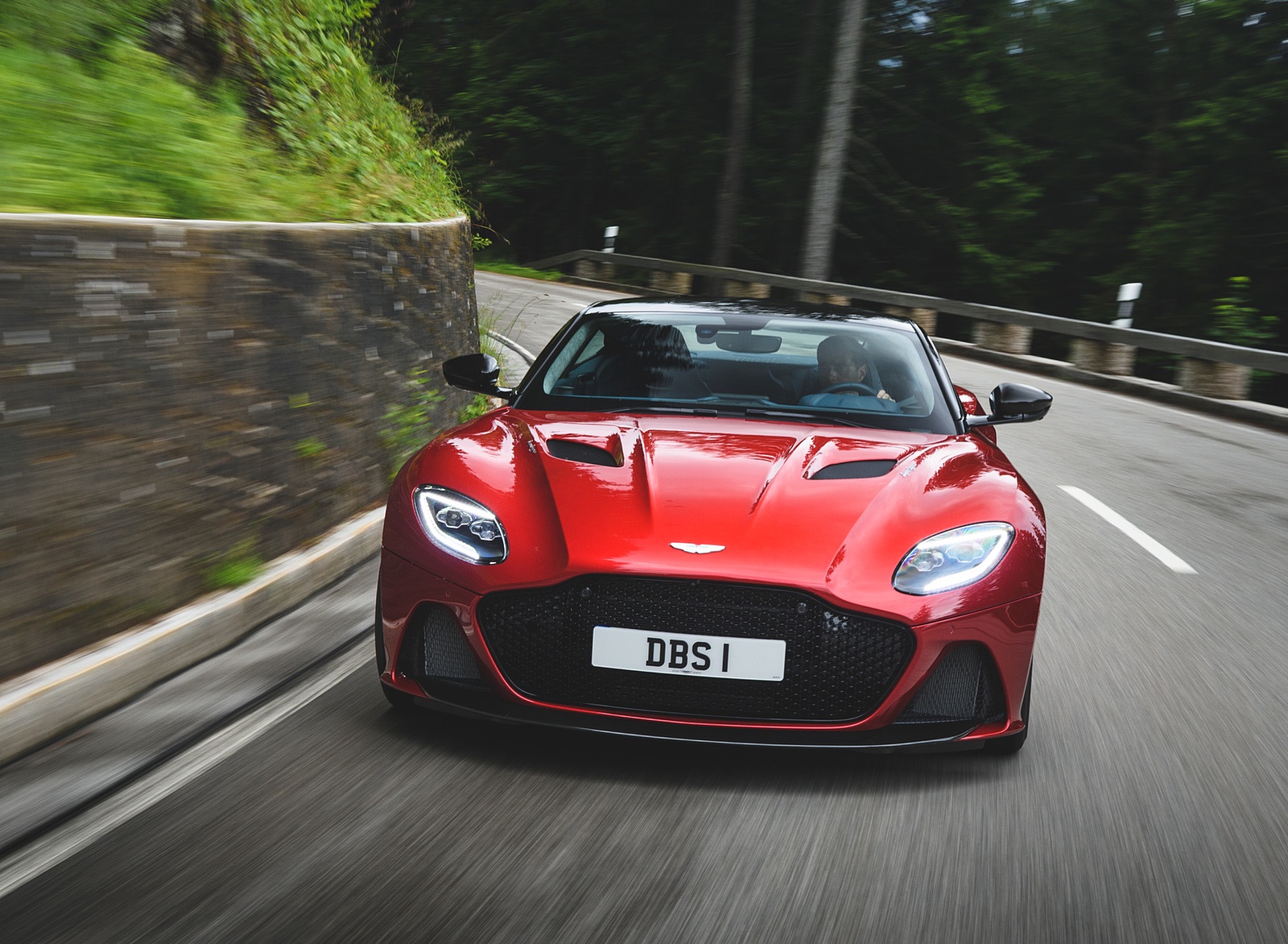 2019 Aston Martin DBS Superleggera (Color: Hyper Red) Front Wallpapers #19 of 114
