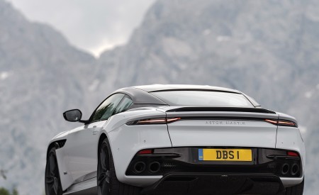 2019 Aston Martin DBS Superleggera White Stone Rear Three-Quarter Wallpapers 450x275 (106)