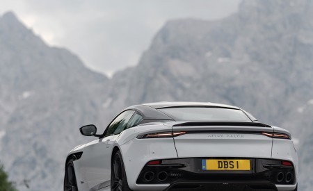 2019 Aston Martin DBS Superleggera White Stone Rear Three-Quarter Wallpapers 450x275 (105)