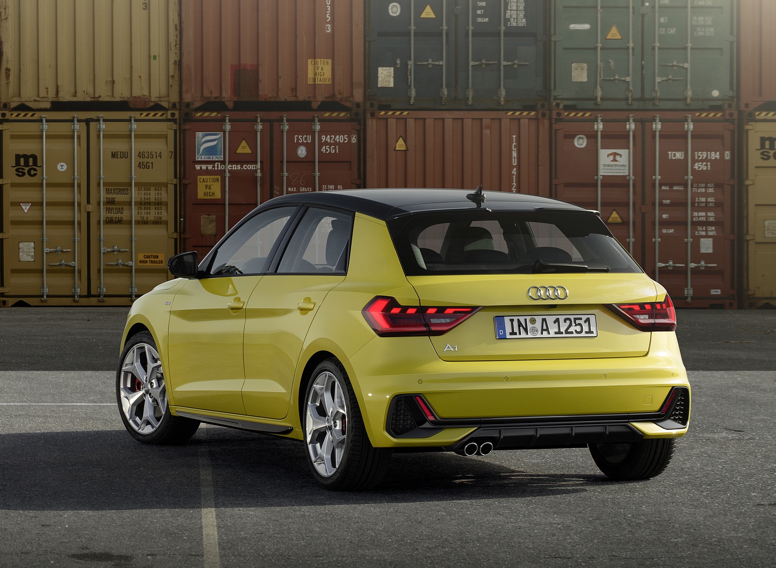 2019 Audi A1 Sportback (Color: Python Yellow) Rear Three-Quarter Wallpapers (13)