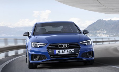 2019 Audi A4 (Color: Ascari Blue) Front Wallpapers 450x275 (21)