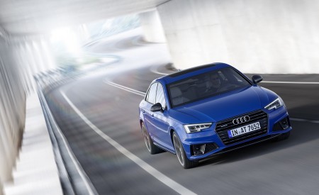 2019 Audi A4 (Color: Ascari Blue) Front Wallpapers 450x275 (22)