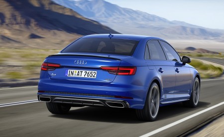 2019 Audi A4 (Color: Ascari Blue) Rear Wallpapers 450x275 (29)