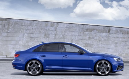 2019 Audi A4 (Color: Ascari Blue) Side Wallpapers 450x275 (27)