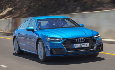 2019 Audi A7 Sportback (Color: Ara Blue) Front Three-Quarter Wallpapers 450x275 (45)