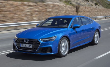 2019 Audi A7 Sportback (Color: Ara Blue) Front Three-Quarter Wallpapers 450x275 (44)