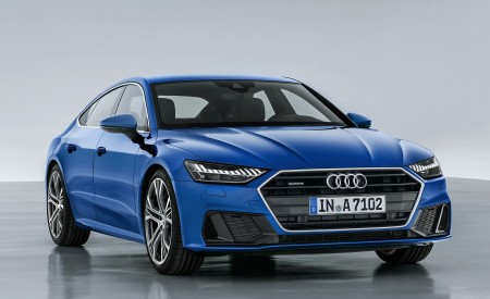 2019 Audi A7 Sportback (Color: Ara Blue) Front Three-Quarter Wallpapers 450x275 (20)