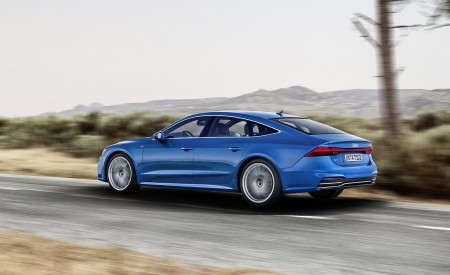 2019 Audi A7 Sportback (Color: Ara Blue) Rear Three-Quarter Wallpapers 450x275 (2)