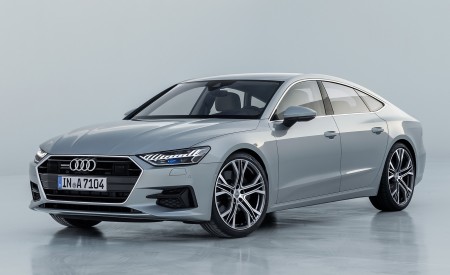 2019 Audi A7 Sportback (Color: Florett Silver) Front Three-Quarter Wallpapers 450x275 (7)