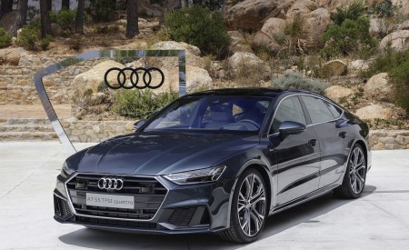 2019 Audi A7 Sportback (Color: Triton Blue) Front Three-Quarter Wallpapers 450x275 (72)