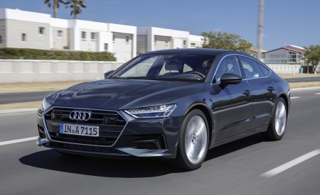 2019 Audi A7 Sportback (Color: Triton Blue) Front Three-Quarter Wallpapers 450x275 (73)