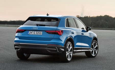 2019 Audi Q3 (Color: Turbo Blue) Rear Three-Quarter Wallpapers 450x275 (18)