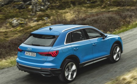 2019 Audi Q3 (Color: Turbo Blue) Rear Three-Quarter Wallpapers 450x275 (12)