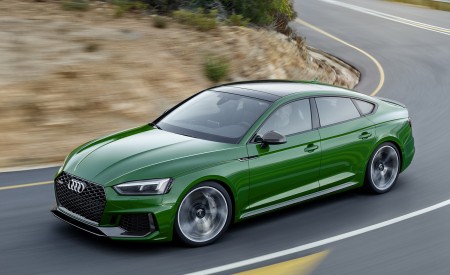 2019 Audi RS5 Sportback (Color: Sonoma Green Metallic) Front Three-Quarter Wallpapers 450x275 (70)