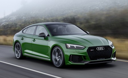 2019 Audi RS5 Sportback (Color: Sonoma Green Metallic) Front Three-Quarter Wallpapers 450x275 (73)