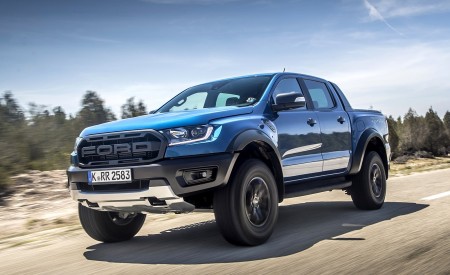 2019 Ford Ranger Raptor (Color: Performance Blue) Front Three-Quarter Wallpapers 450x275 (89)