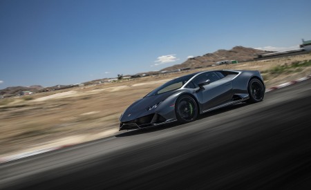 2019 Lamborghini Huracán EVO (Color: Black) Front Three-Quarter Wallpapers 450x275 (7)