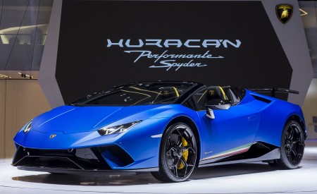 2019 Lamborghini Huracán Performante Spyder Front Three-Quarter Wallpapers 450x275 (74)