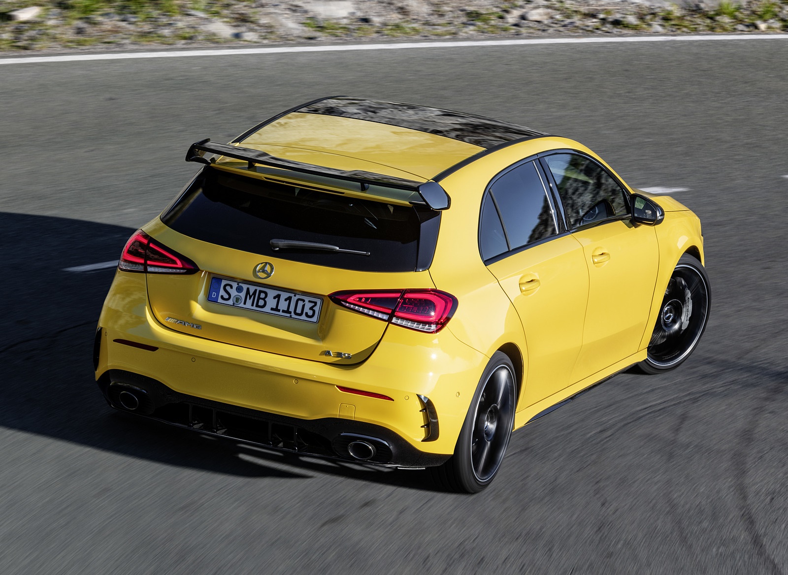 2019 Mercedes-AMG A35 4MATIC (Color: Sun Yellow) Rear Three-Quarter Wallpapers (11)
