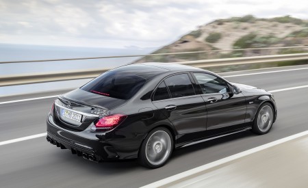 2019 Mercedes-AMG C43 4MATIC (Color: Obsidian Black Metallic) Rear Three-Quarter Wallpapers 450x275 (170)