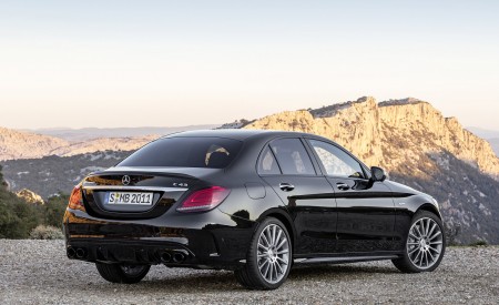 2019 Mercedes-AMG C43 4MATIC (Color: Obsidian Black Metallic) Rear Three-Quarter Wallpapers 450x275 (182)