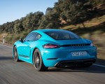 2019 Porsche 718 Cayman T (Color: Miami Blue) Rear Three-Quarter Wallpapers 150x120