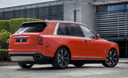 2019 Rolls-Royce Cullinan (Color: Fux Orange) Rear Three-Quarter Wallpapers 450x275 (30)