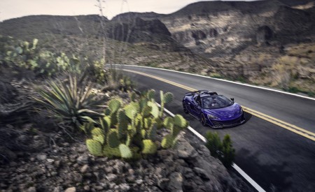 2020 McLaren 600LT Spider (Color: Lantana Purple) Front Three-Quarter Wallpapers 450x275 (11)