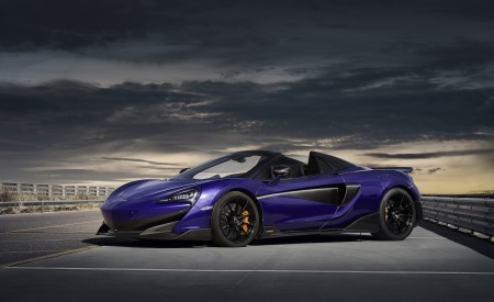 2020 McLaren 600LT Spider (Color: Lantana Purple) Front Three-Quarter Wallpapers 450x275 (17)