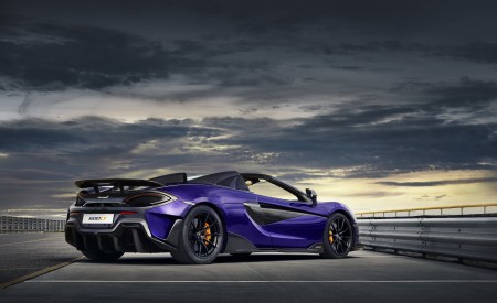 2020 McLaren 600LT Spider (Color: Lantana Purple) Rear Three-Quarter Wallpapers 450x275 (20)