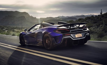 2020 McLaren 600LT Spider (Color: Lantana Purple) Rear Three-Quarter Wallpapers 450x275 (9)