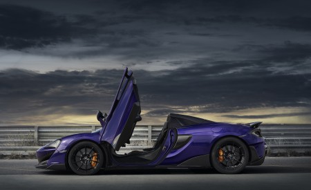 2020 McLaren 600LT Spider (Color: Lantana Purple) Side Wallpapers 450x275 (23)