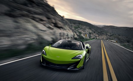 2020 McLaren 600LT Spider (Color: Lime Green) Front Three-Quarter Wallpapers 450x275 (61)