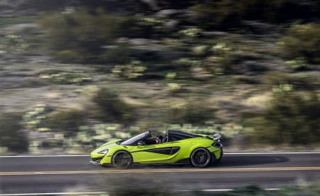2020 McLaren 600LT Spider (Color: Lime Green) Side Wallpapers 450x275 (65)