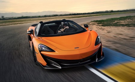 2020 McLaren 600LT Spider (Color: Myan Orange) Front Three-Quarter Wallpapers 450x275 (29)