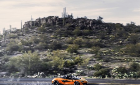 2020 McLaren 600LT Spider (Color: Myan Orange) Side Wallpapers 450x275 (37)