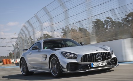 2020 Mercedes-AMG GT R Pro (Color: Designo Iridium Silver magno) Front Three-Quarter Wallpapers 450x275 (2)