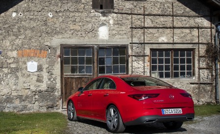 2020 Mercedes-Benz CLA 200 Coupe (Color: Jupiter Red) Rear Three-Quarter Wallpapers 450x275 (30)