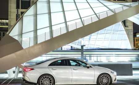 2020 Mercedes-Benz CLA 220 d Coupe AMG Line (Color: Digital White Metallic) Side Wallpapers 450x275 (50)