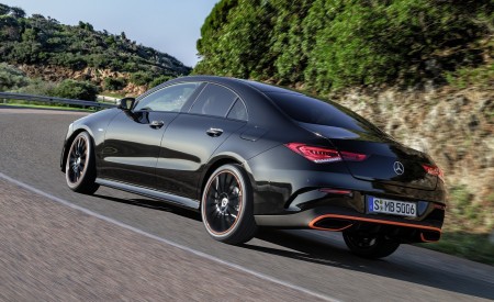 2020 Mercedes-Benz CLA 250 Coupe Edition Orange Art AMG Line (Color: Cosmos Black) Rear Three-Quarter Wallpapers 450x275 (106)