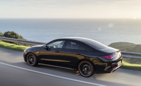 2020 Mercedes-Benz CLA 250 Coupe Edition Orange Art AMG Line (Color: Cosmos Black) Rear Three-Quarter Wallpapers 450x275 (96)