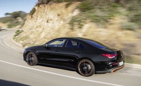 2020 Mercedes-Benz CLA 250 Coupe Edition Orange Art AMG Line (Color: Cosmos Black) Rear Three-Quarter Wallpapers 450x275 (94)